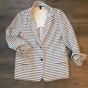 JCREW Stretch Knit Stripe Blazer!